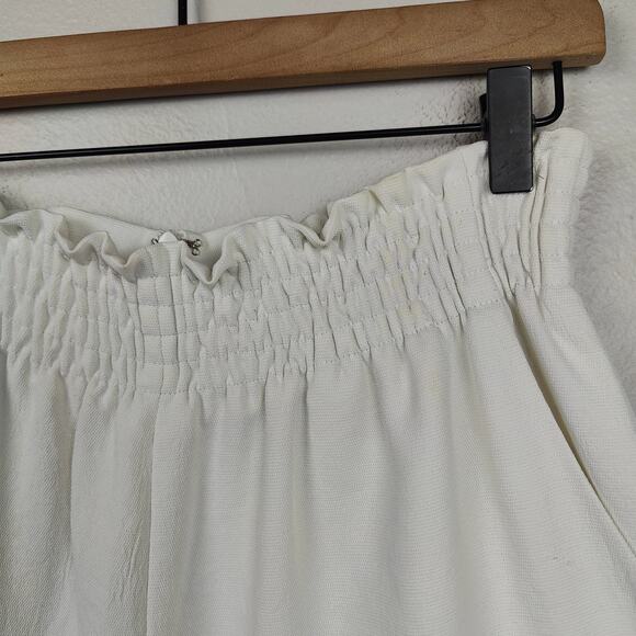 Rachel Comey Monterey Pants Womens 2 White Pull On Wide Leg Crepe Relaxed Preppy - Picture 3 of 12